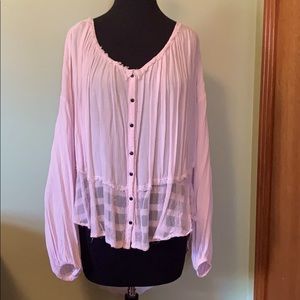 Free People Light Pink Blouse